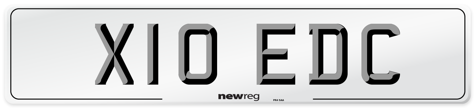 X10 EDC Number Plate from New Reg